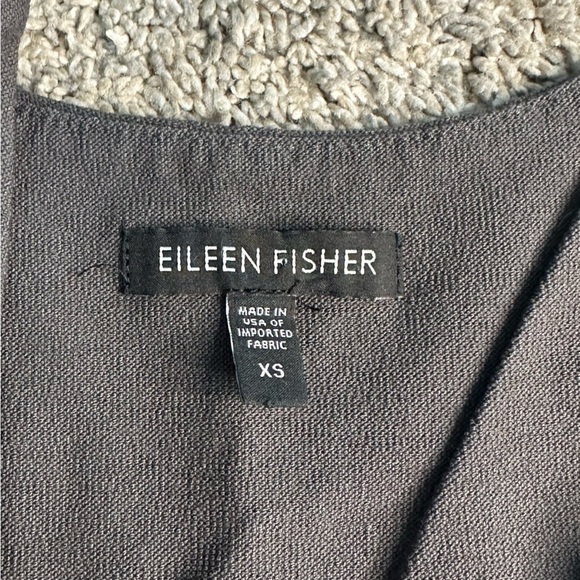 Eileen Fisher Grey washable stretch crepe dress XS gray sleeveless knee length - Picture 6 of 11